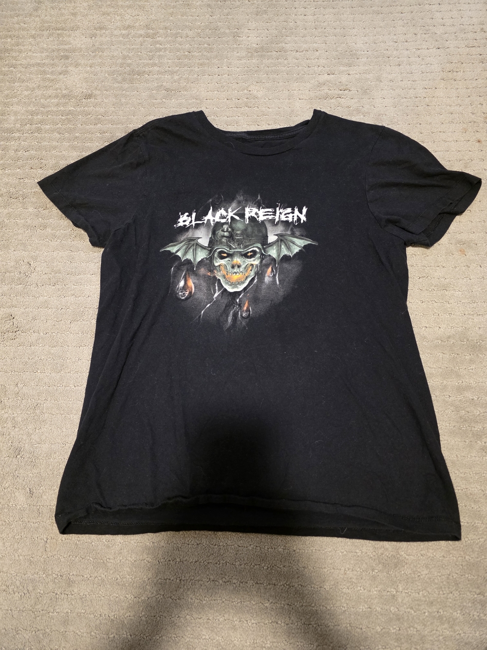 Black Avenged Sevenfold Graphic Crewneck Band T